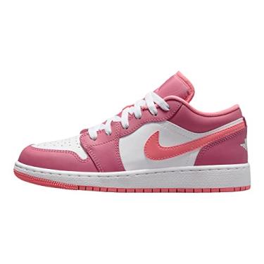 Imagem de Nike Air Jordan 1 Low Grade School, Baga do deserto/coral - branco, 5.5 Big Kid