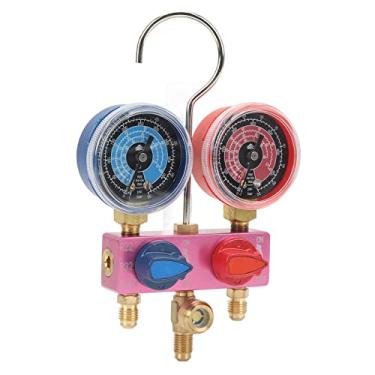 Imagem de Mini Medidor de Manifold para R22 R32 R410A Com Janelas Destacáveis, Botão de Metal e Junta de PTPE, Ideal para Manutenção de Automóveis e Ar Condicionado