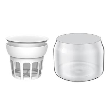 Imagem de Bothyi Frasco de chá de leite de soja, filtro de alimentos separador de soro de leite, máquina de iogurte de vidro doméstico, máquina de queijo, garrafa e filtro