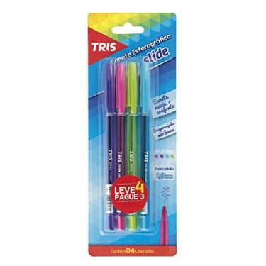 Imagem de Caneta, Tris, 7897476672526, Multicor, pacote de 4