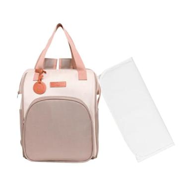 Imagem de Mochila Maternidade Média Pirulitando Trocador Petit Cinza
