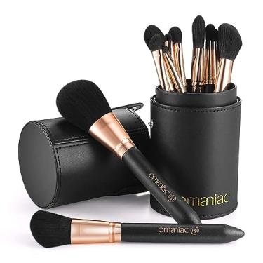 Imagem de OMANIAC® Conjunto de pincéis de maquiagem profissional (12 peças), alças de flash de pérola, confortável de segurar e fácil de usar. Sombra, blush, mistura, kit de pincéis de maquiagem