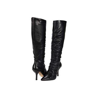 Imagem de LOUISE ET CIE Bota pontiaguda Vila bico fino sem fecho stiletto inverno branco, Preto, 8.5