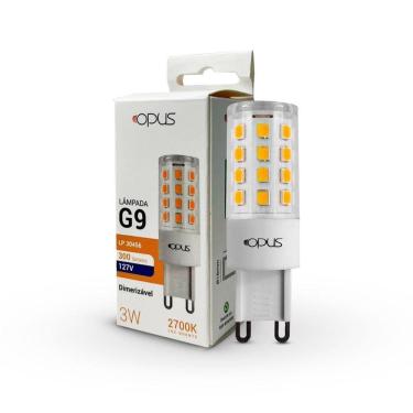 Imagem de Lâmpadas Led Base G9 Halopin Bipino 3W 2700K Com Dimmer Opus