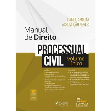 Imagem de Manual De Direito Processual Civil Volume Unico - 16ª Edição 2024 Jusp