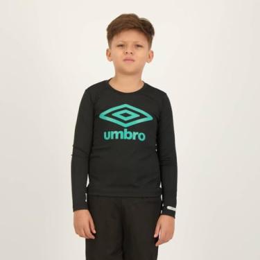 Imagem de Camisa Umbro ML Basic UV Juvenil Preta
