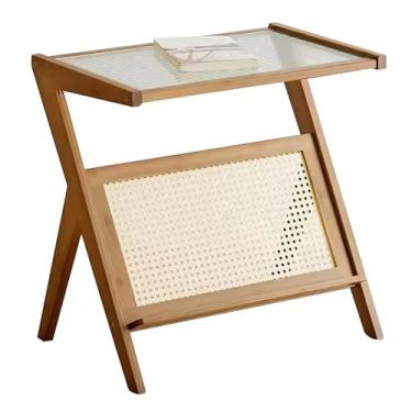 Imagem de Mesa Lateral De Madeira, Mesa Final Com Estrutura Estável, Mesa Lateral Para Espaços Pequenos, Mesa De Cabeceira Para Sala De Estar, Quarto E Escritório (Color : Style 2)