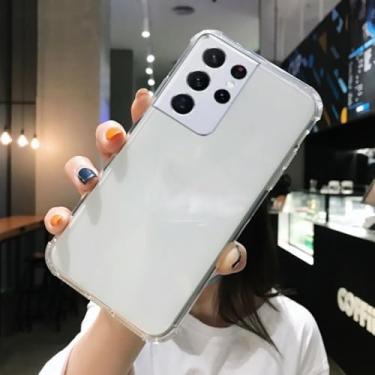 Imagem de Capa de telefone de silicone macio à prova de choque para Samsung M14 A54 A14 A34 A24 A23 A04E Crossbody Colar Cord Strap Lanyard Cover, transparente, para M13 5G