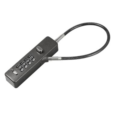 Imagem de RESET - Trava de cabo combinada 028 – Versátil tamanhos de 30,5 cm/61 cm/122 cm, código reiniciável de 4 dígitos, corda de aço resistente para bicicletas, armários, guarda-roupas, pequenas cercas -