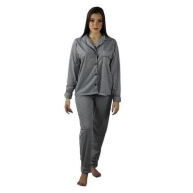 Imagem de Pijama Feminino Inverno Adulto Americano Longo De Frio Malha-Feminino