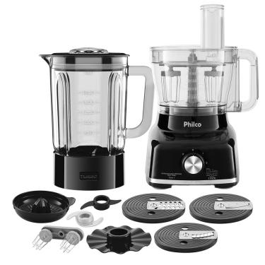 Imagem de Multiprocessador de Alimentos Philco PMP1600P 9 em 1 com 2 Velocidades + Pulsar 1700W – Preto