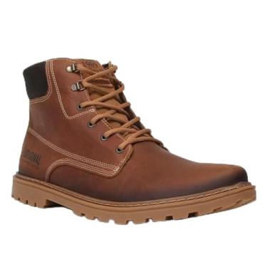 Imagem de Bota Coturno Masc Pegada Couro Latego Café Marrom 181502-01 Tamanho:37;Cor:Marrom