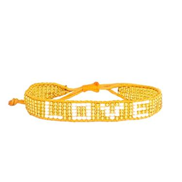 Imagem de Ubuntu Life Pulseira Love Beaded Woven – Pulseira de contas de vidro feita à mão com fecho deslizante, feita de materiais veganos, pulseiras boêmias empilháveis para mulheres e homens, One Size,