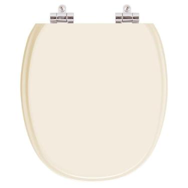 Imagem de Assento Sanitario Poliester Soft Close Ascot Bone (Bege Claro) para vaso Ideal Standard