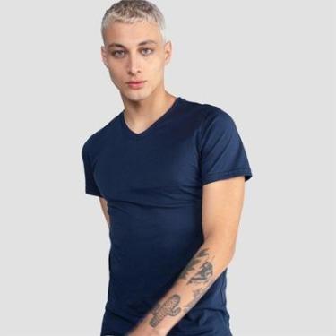 Imagem de Tech T-Shirt Modal Gola V Masculina-Masculino