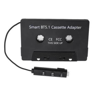 Imagem de Receptor de cassete Bluetooth de áudio para carro, adaptador de cassete Bluetooth DC5V BT5.1 Fita cassete sem fio universal para adaptador auxiliar para carros e caminhões com toca-fitas
