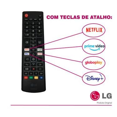 Imagem de Controle remoto smart tv lg akb76037602 akb76040312 akb76040304 *netfl