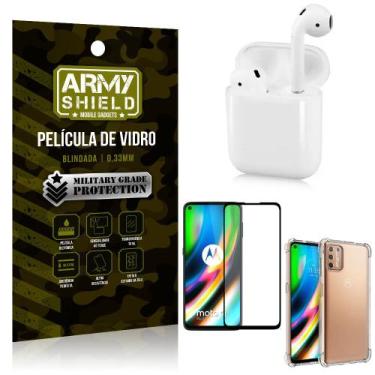 Imagem de Fone Bluetooth LY-122 Moto G9 Plus + Capinha Anti Impacto + Película 3
