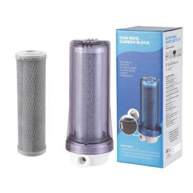 Imagem de Filtro Agua 9 3/4 Ponto De Uso Bbi Pou 230 Carvão Ativado Remove Cloro