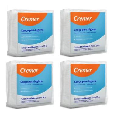 Imagem de Lenço Para Banho Higiene Wipes Não Tecido Cremer Pacote Com 200 Unidad