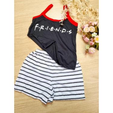 Imagem de Pijama Infantil Baby Doll Alcinha Verão Short Doll - Ninfrodite, Frien