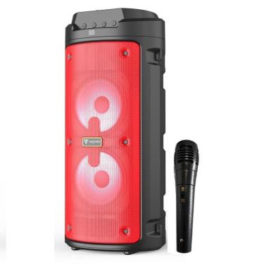 Imagem de Caixa Som Bluetooth C/Micro_fone Recarregável Portátil Lazer USB FM-Unissex