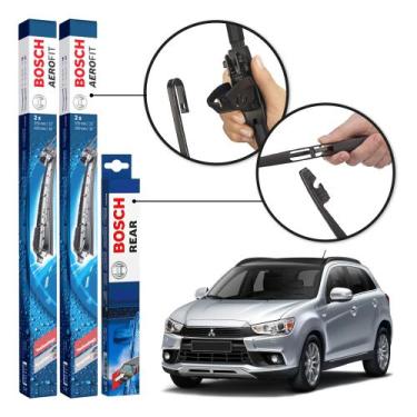 Imagem de Kit 3 Palhetas Dianteiras + Traseira Original Bosch Mitsubishi ASX 201