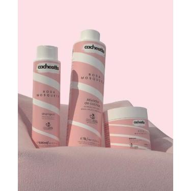 Imagem de Kit Cachos com Shampoo, Máscara e Ativador de  Rosa Mosqueta - Cacheat