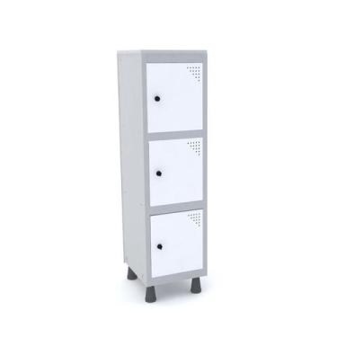 Imagem de Armário Mini Roupeiro 3 Portas Aço MGRP 501/3 - Pandin Móveis