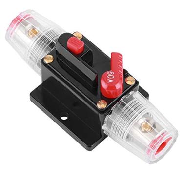 Imagem de Reset Automático Fusível Titular Interruptor Amplificador Disjuntor 12V 60A Proteção Vazamento Sobrecarga Boa Condutividade Alta Segurança