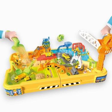 Imagem de Kit Maleta de Areia Construção Infantil Com Atividades Na Mesa Temátic