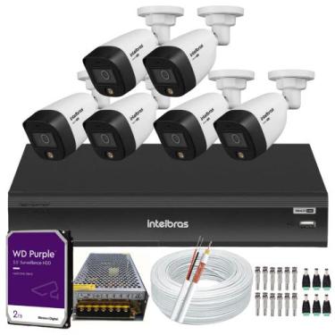 Imagem de Kit 6 Cameras de Segurança Intelbras 1220b Full Color 1080p Dvr Imhdx 