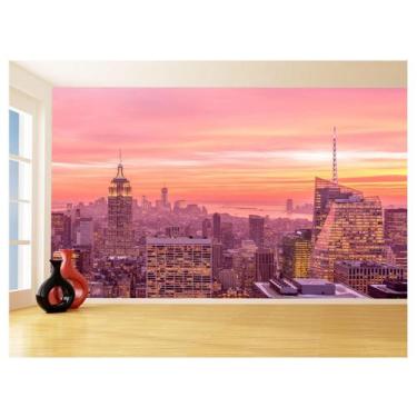 Imagem de Papel De Parede 3D Cidade Prédios Por Sol Luzes 3,5M Ncd363 - Você Dec