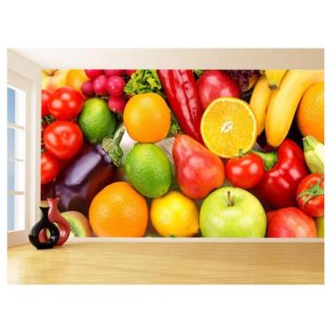 Imagem de Papel De Parede 3D Alimentos Frutas Coloridas 3,5M Al415 - Você Decora
