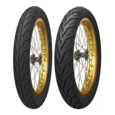 Imagem de Par Pneu Moto Titan 150 Cg 125 Ybr Kenda Thorax 90/90-18 + 80/100-18  
