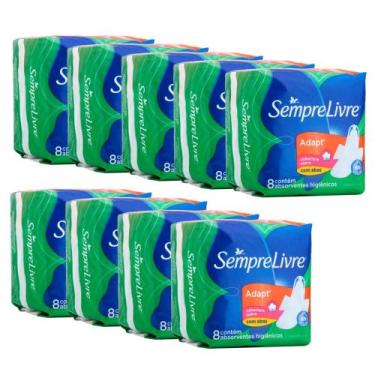 Imagem de Kit Absorvente Externo Sempre Livre Adapt Cobertura Suave com Abas 72 