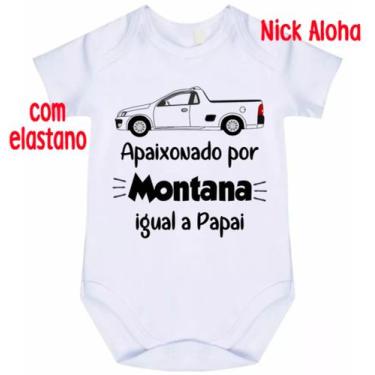 Imagem de body bebê apaixonado por Montana igual  a papai cód 9736 - nick aloha,