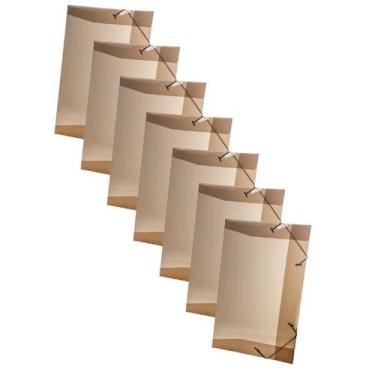 Imagem de Kit 10 Pastas Aba Elástico Ofício Line 6mm Preto Dello