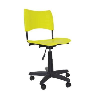 Imagem de Cadeira Giratoria Turim Secretaria - Maiart, Amarelo Limão