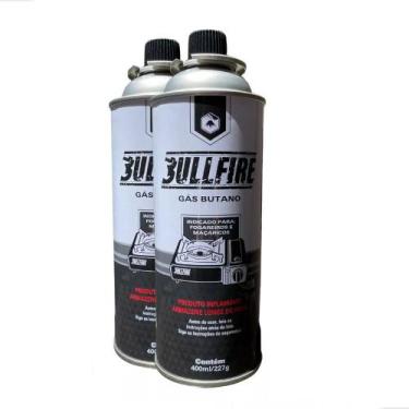 Imagem de 02 Gás Butano Refil Recarga Maçarico Camping Isqueiro Fogão - BULLFIRE