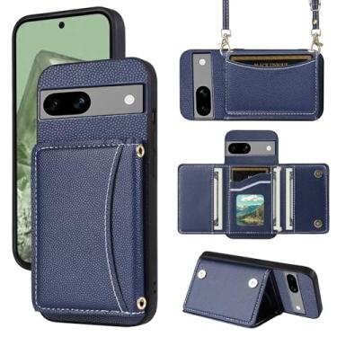 Imagem de Furill Capa de telefone para Google Pixel 7A 5G 2023 capa carteira com alça de ombro transversal e porta-cartão de crédito de couro bolso fino flip bolsa suporte acessórios para celular Pixel7A A7
