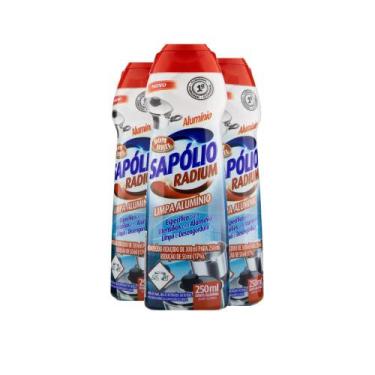 Imagem de Kit 3 Sapólio Cremoso Limpa Alumínio Bombril Radium 250ml