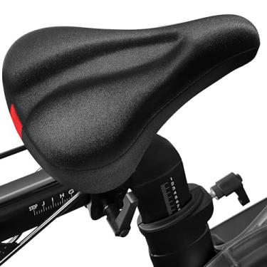 Imagem de PeloFamily Almofada de assento de bicicleta para bicicleta Peloton Bike & Bike+, almofada de assento para Peloton, capas de assento de bicicleta de gel para homens e mulheres, selim de espuma viscoelástica compatível com assento Peloton, acessórios para Peloton