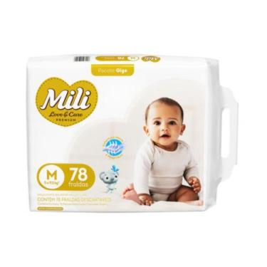 Imagem de Fralda Infantil Love Care Giga Tamanho M  Mili - Mili Sa