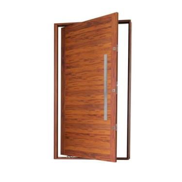 Imagem de Porta Pivotante Lambri em Alumínio 221 x 127 x 11 cm com Puxador Direi