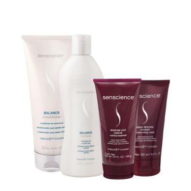 Imagem de Kit Senscience Balance Intensif Moisture Home Care Leave-in 150 (4 pro