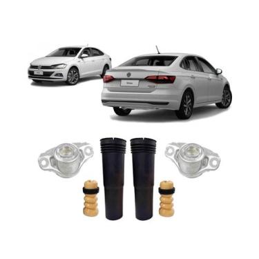 Imagem de Kit Coxim Batente Coifa Traseiro Virtus 2018 2019 2020 2021 - QualyKit