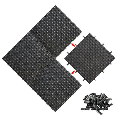 Imagem de 4pcs Base Plates Multipack Classic Baseplate Building Plates for Building Bricks 65803 Freely Put Together VariousBackground Boards to Make Pixel Paintings and Wall Displays Brick 16x16 (Black)