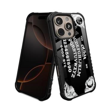 Imagem de YALUUU Capa para iPhone 16 Pro Gótica Retro Ouija Board Gótico Halloween Witch Design para Mulheres [Amortecedor à Prova de Choque] [Antiarranhões] [Antiderrapante] Capa de Proteção Resistente para