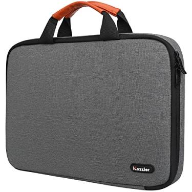 Imagem de iCozzier Bolsa para laptop, bolsa para laptop de 13 a 13,3 polegadas, organizador de acessórios eletrônicos, bolsa protetora para MacBook Air de 13,3 polegadas, MacBook Pro, Hp, Dell Notebook, Cinza